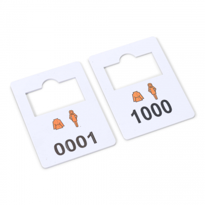 plastic garderobenummers complete set 0001-1000