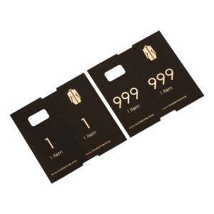 1000 preprinted, black with gold print, numbers 1 - 1000